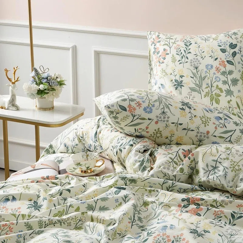 Varennes French Country Twill Floral Duvet Cover Set