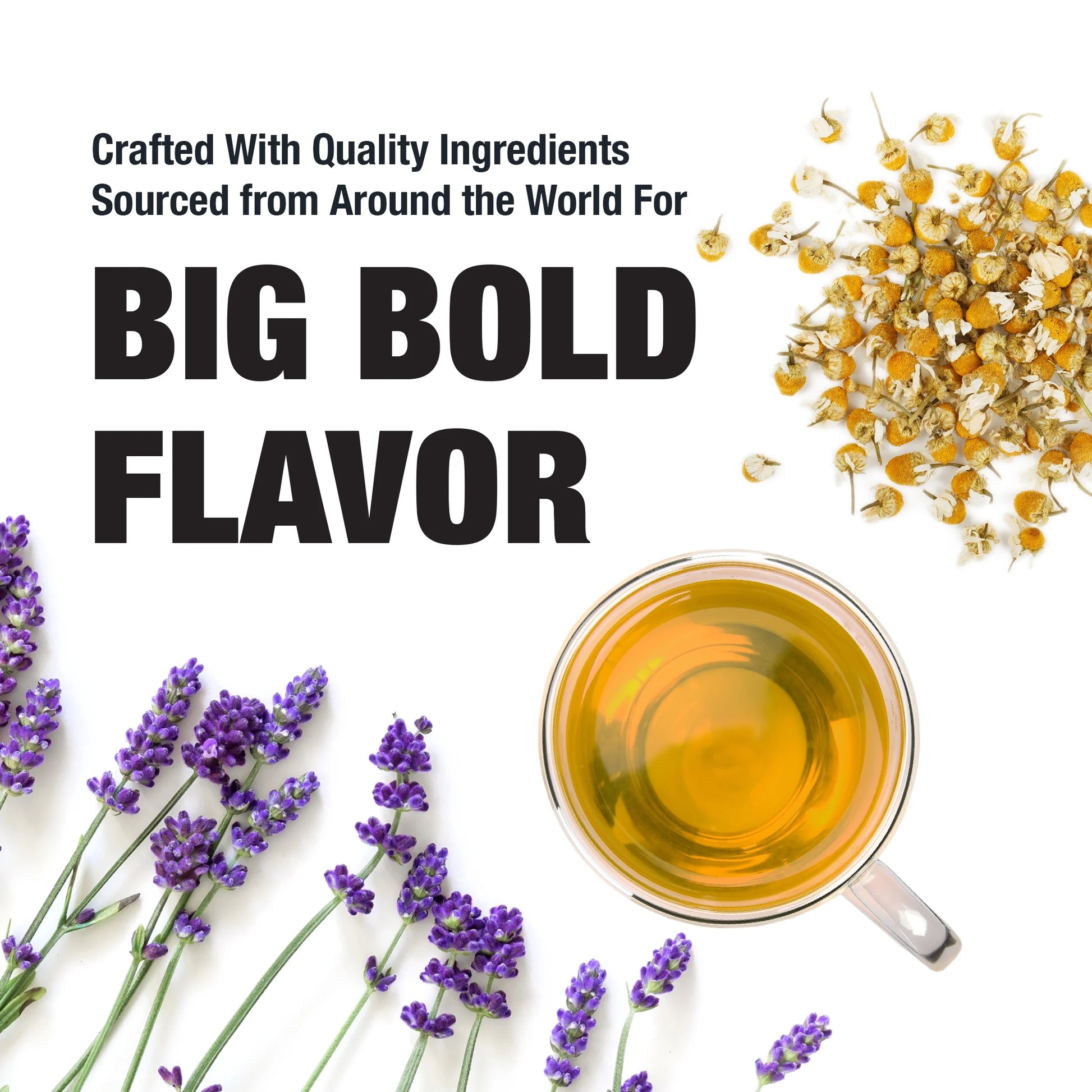- Lavender Chamomile, Relaxer Loose Leaf Herbal Tea, Caffeine Free, Gmo-Free, Make Hot or Iced Tea & Brews up to 25 Cups - (0.9 Ounce X 6 ) Resealable Pouch