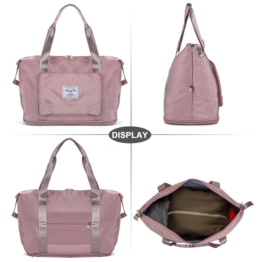 Spacious & Stylish Waterproof Travel Duffel Bag for Women - Collapsible & Expandable!