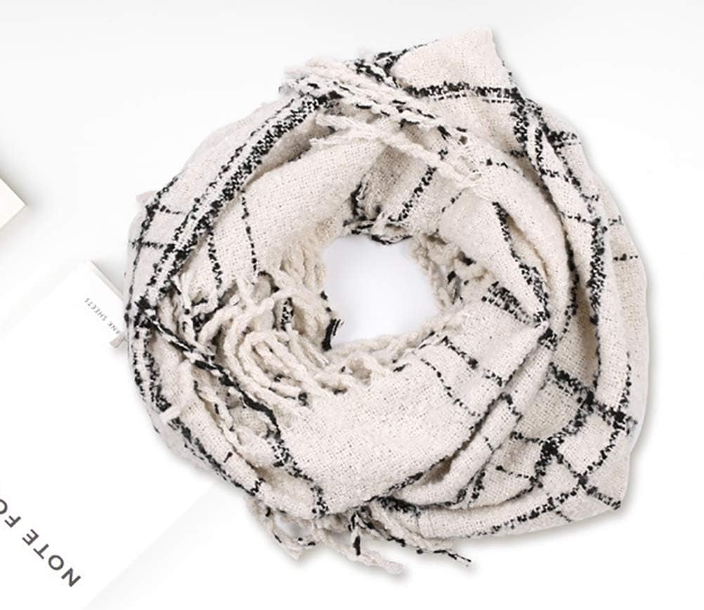 Infinity Scarf Winter Double-Layer Neck Warmer Knit Fleece Lined Circle Loop Scarves