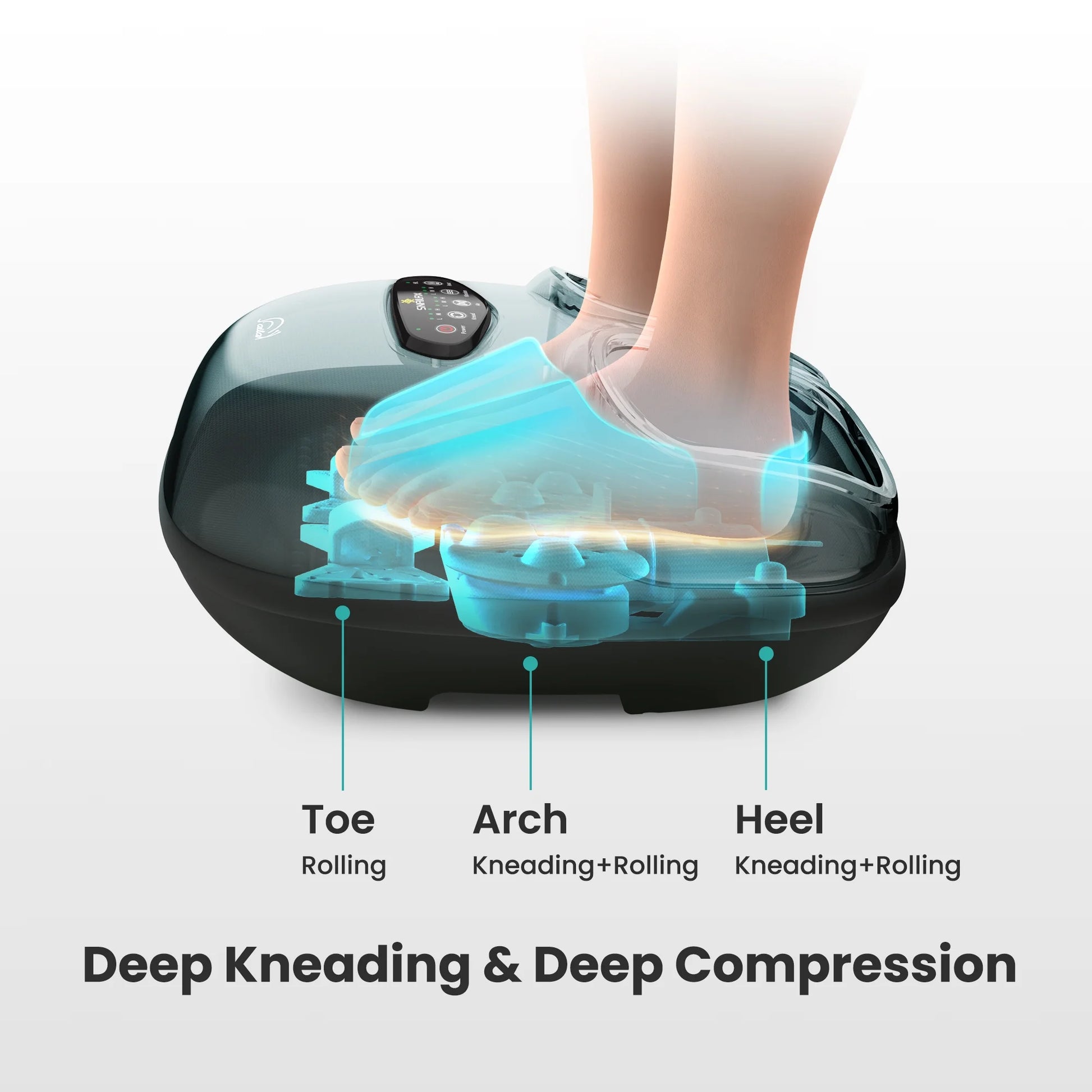 Shiatsu Foot Massager with Soothing Heat, Kneading Foot Massager Machine Improve Blood Circulation Size 13, Gifts