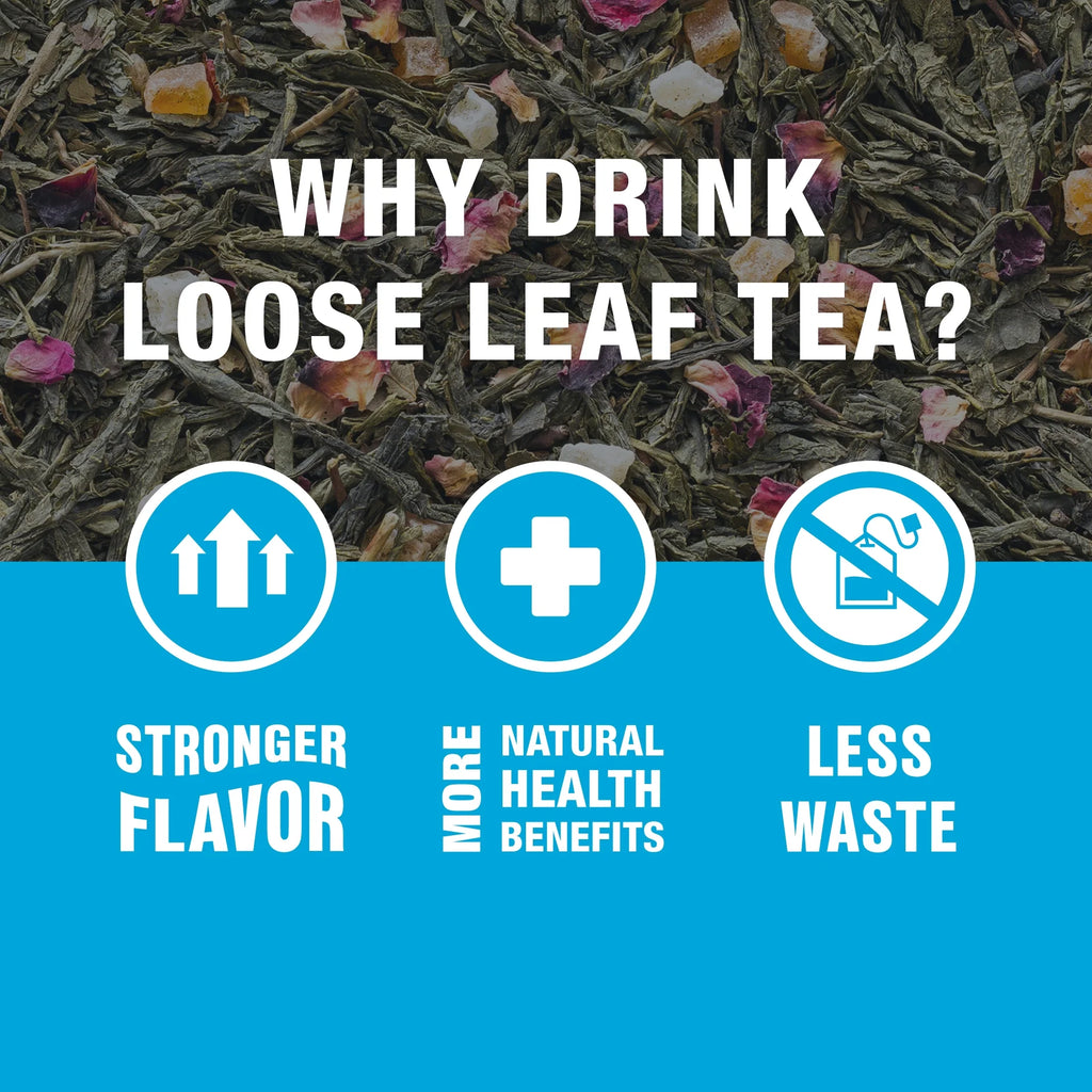 - Fruity Paradise, Slenderizer Loose Leaf Green Tea, Strawberry Pineapple Green Tea, Medium Caffeine, Gmo-Free, Make Hot or Iced Tea & Brews up to 25 Cups - 1.6 Ounce Resealable Pouch