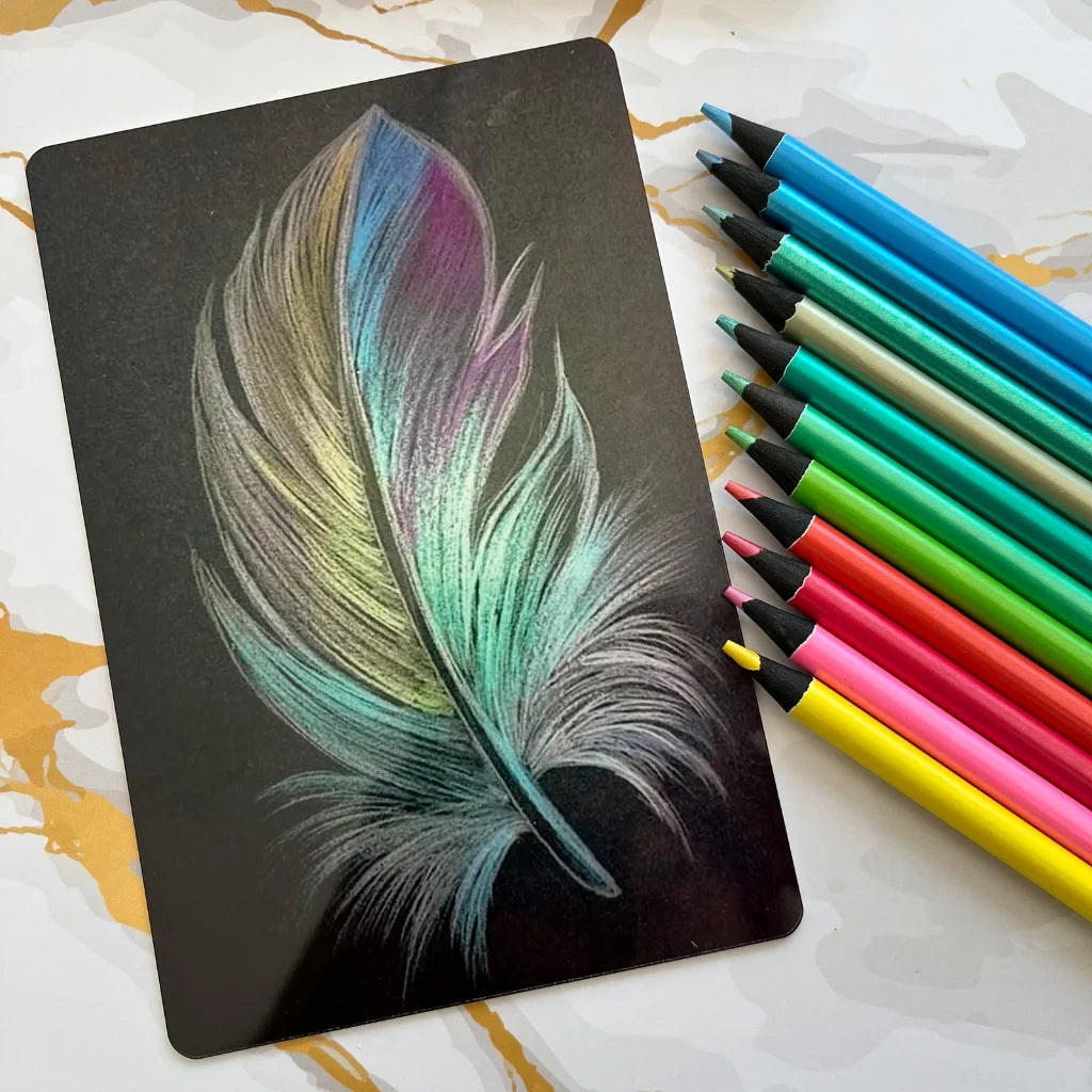 24 Count Metallic Colored Pencils Assorted Coloring Pencil Set Wooden Drawing Pencils for Kids Art Drawing Coloring Book