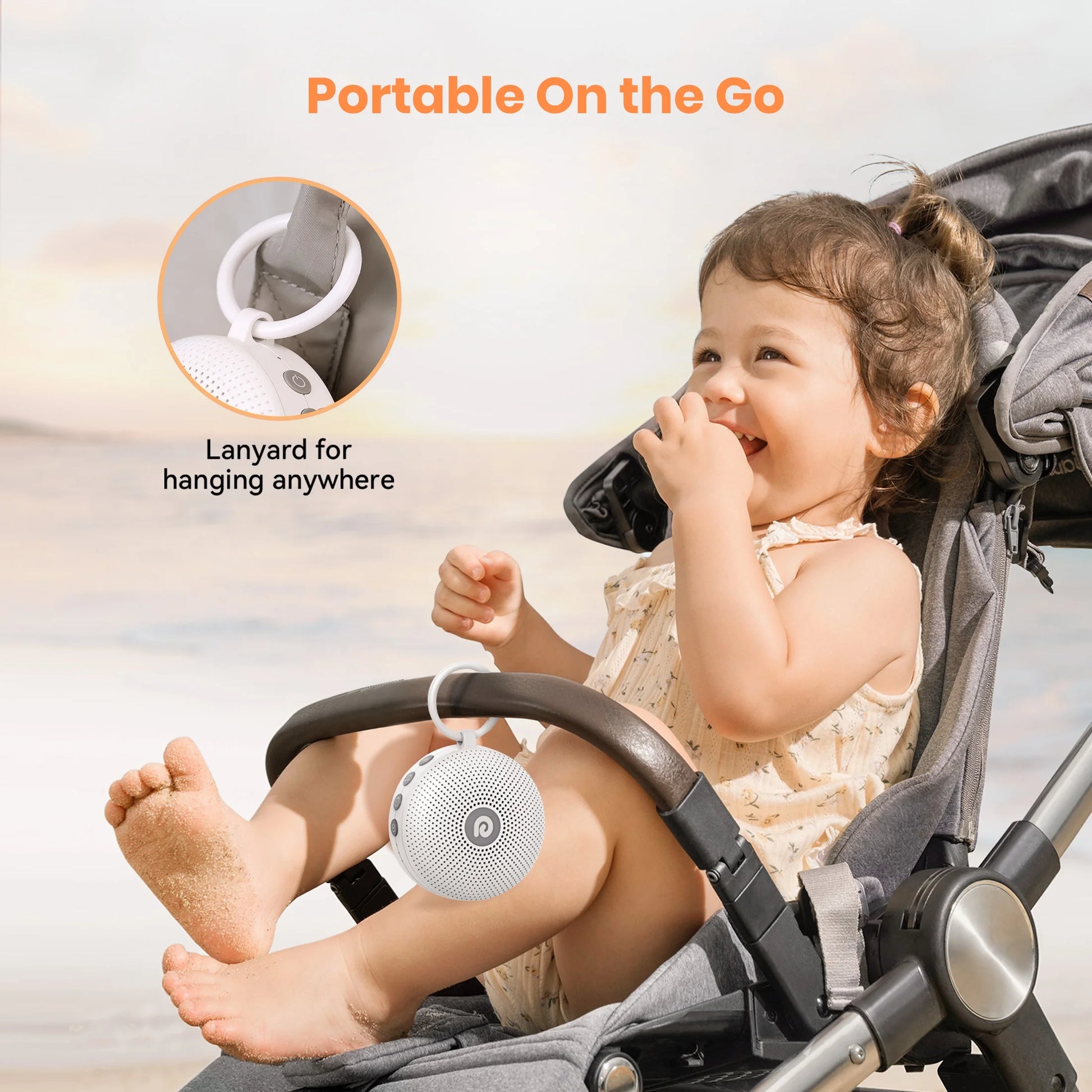 White Noise Sound Machine Portable for Baby Adult Sleep 21 Soothing Sound Therapy for Home Travel