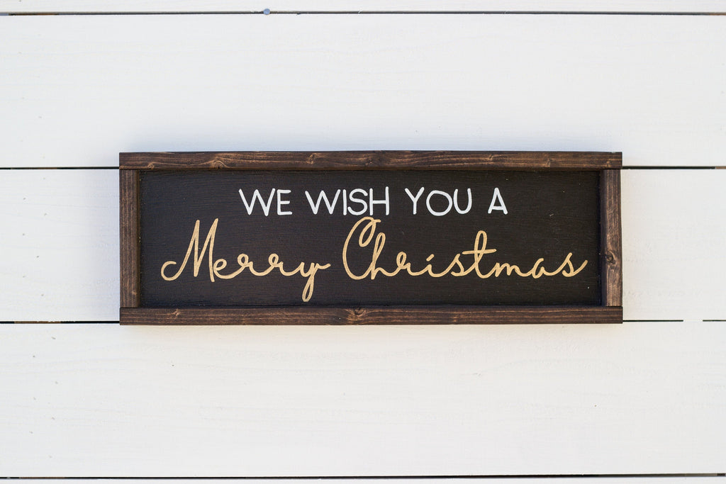 We Wish You A Merry Christmas, wood sign, Christmas Decor