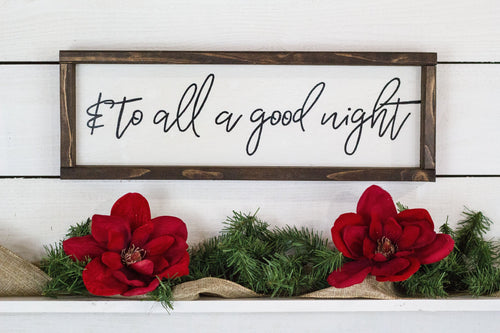 & to all a good night, wood sign,  Christmas Decor