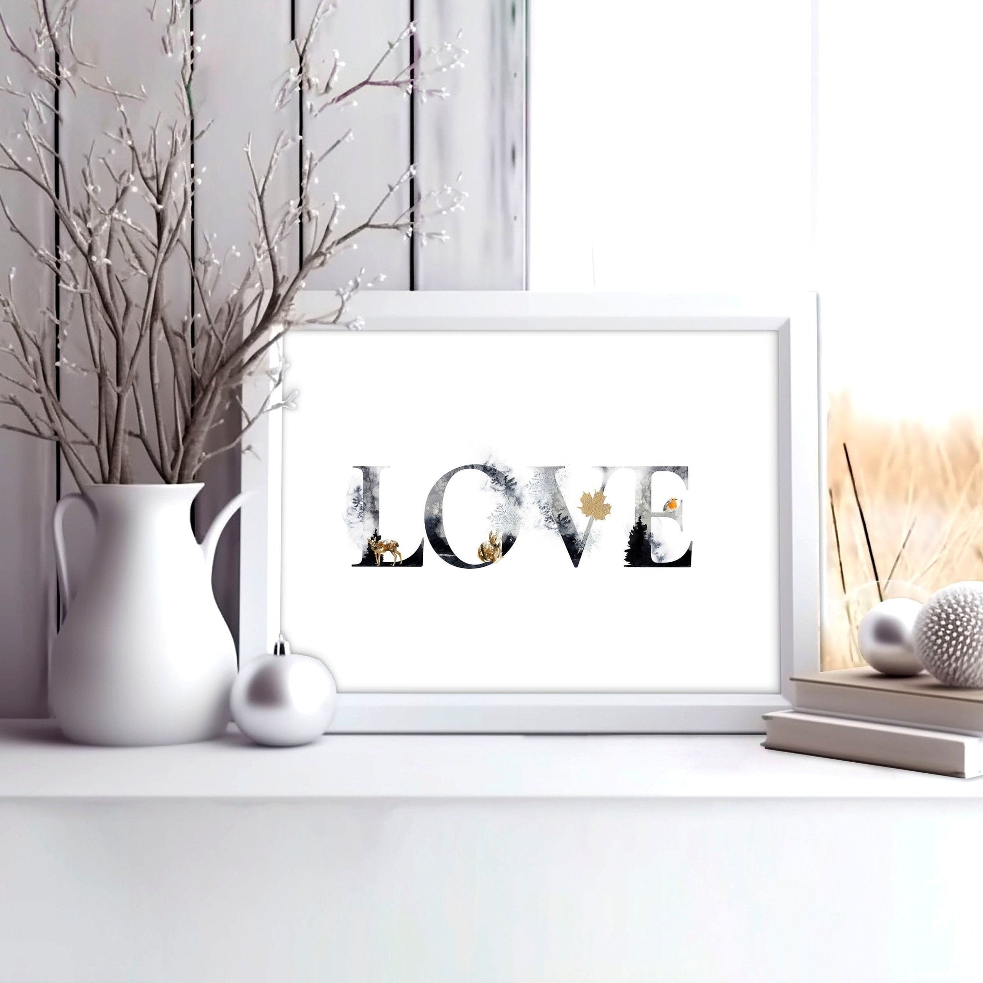Love wall art for Christmas decor